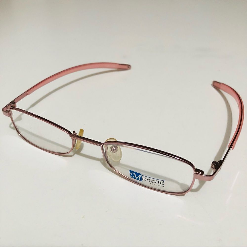 Manzini Eyewear Pink Gold Oval Sunglasses Frames